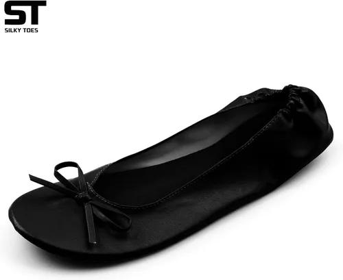 Vista 2 de Zapatos planos tipo ballet para mujer, plegables, enrrollables y portátiles para viaje.