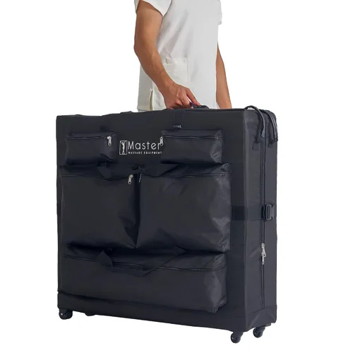 Vista 3 de Master Massage - Mesa de masaje con ruedas de tamaño universal con ruedas, bolsa de transporte de gran tamaño para cama de masaje plegable