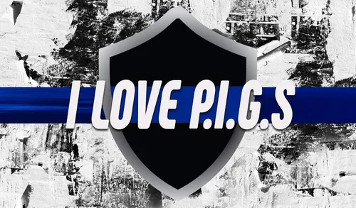 Vista 2 de Makoroni - I LOVE PIGS Police Cop Cops - 11 Oz. Unique COFFEE MUG, Coffee Cup