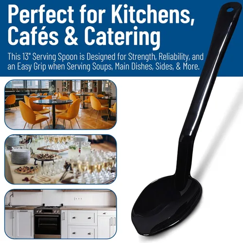 Vista 7 de Carlisle FoodService Products 442003 Cucharas de plástico para servir, 14 pulgadas, color negro (paquete de 12)