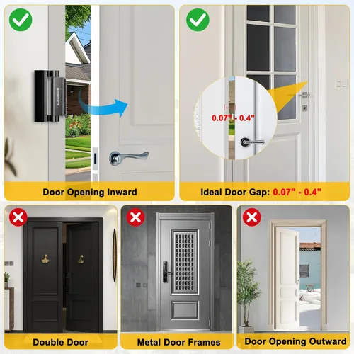 Vista 3 de Cerradura de seguridad para puertas del hogar, cerradura de refuerzo de metal mejorada, cerradura de seguridad para puertas de 3 pulgadas que