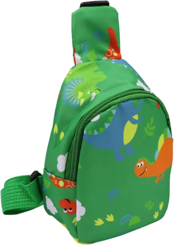 Vista 2 de ANKOMINA Bolso bandolera pequeño para niños, lindo bolso cruzado de dibujos animados, bolsa de hombro de unicornio dinosaurio para exteriores