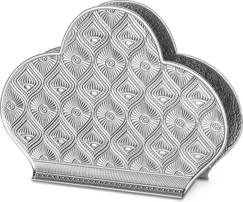 Vista 5 de Alisveristime Servilletero Zamac - Organizador decorativo elegante de metal para uso en mesa o encimera (dorado)