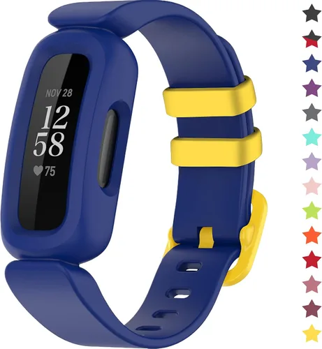 Vista 11 de Correas compatibles con Fitbit Ace 3, silicona suave, impermeable, accesorios de pulsera de reloj deportivo, correa de repuesto para Fitbit Ace 3