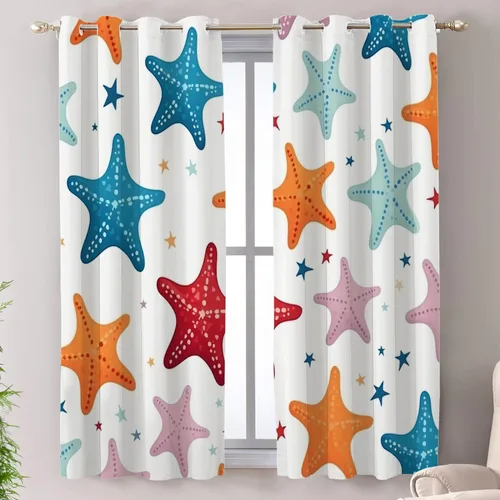 Vista 24 de Shrahala Blue Bright Blackout Curtain Tiers, Colorful Acrylic Paint Pour Abstract Design Kitchen Valance Light Blocking Tier Drapes with Rod Pocket