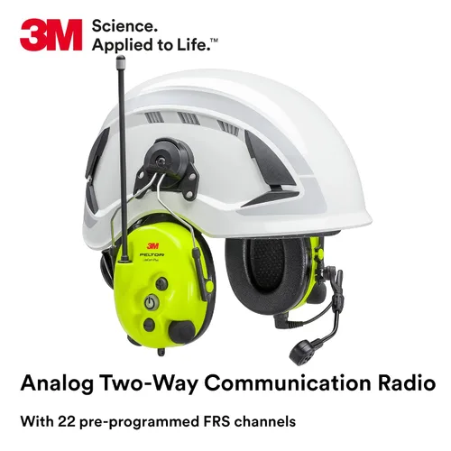 Vista 3 de 3M PELTOR LiteCom Plus Headset MT73H7P3E4610NA, protector auditivo se conecta al casco, radio de 2 vías, micrófono de voz con cancelación de ruido