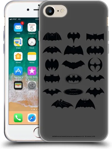 Vista 387 de Head Case Designs Funda de gel con licencia oficial de Batman DC Comics Bat Signal Logos [protección de grado militar] compatible con Apple iPhone 7