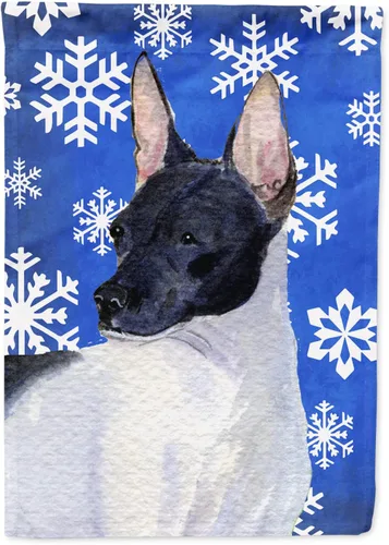 Vista 51 de Caroline's Treasures SC9374GF Bulldog English Snow flakes Holiday Garden Flag Buzón Bandera decorativa para patio exterior, patio, obras de arte