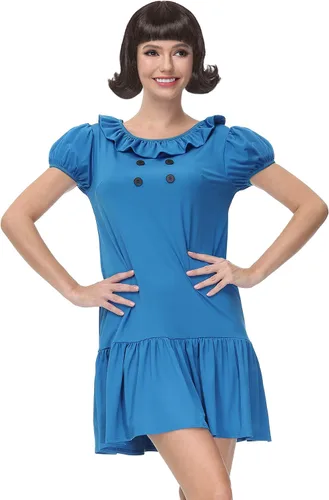 Vista 5 de Maisolly Disfraz de Halloween para mujer, minivestido de manga abombada para adultos