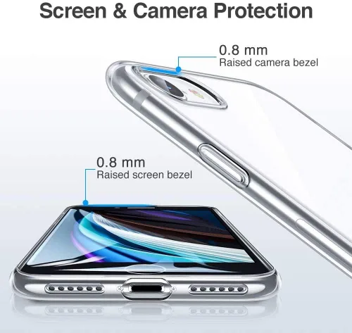 Vista 2 de for ZTE Blade A53 Pro Case with 2 x Tempered Glass Screen Protector, Transparent Shockproof Solf Silicone Protection Case for ZTE Blade A53 Pro