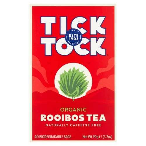 Vista 2 de TICK TOCK TEAS - Bolsas de té Rooibos orgánico, té Rooibos orgánico original, 40