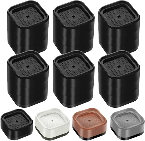 Vista 11 de Paquete de 12 elevadores de muebles de 1, 2 o 3 pulgadas, elevadores de cama ajustables resistentes para mesa, escritorio, sofá, silla, gabinete