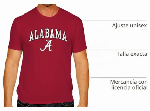 Vista 4 de Campus Colors NCAA - Camiseta de algodón para adulto, unisex, para el día del juego Azul marino