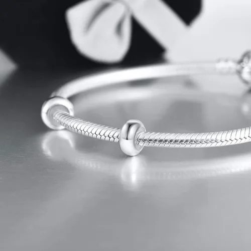 Vista 4 de DALARAN Cuentas de tapón para pulseras de plata de ley 925 con clip espaciador para pulseras, Esmalte