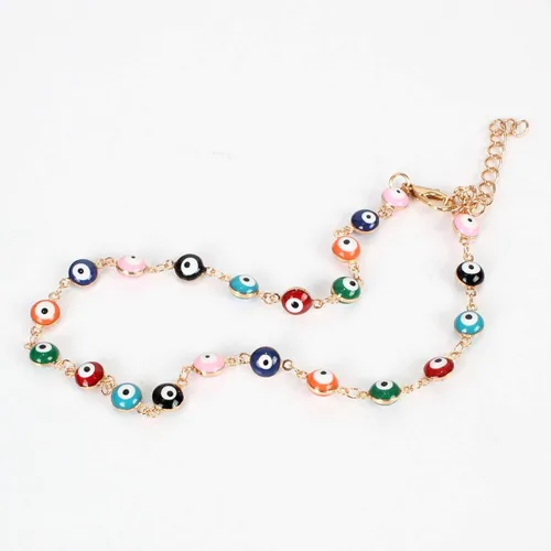 Vista 3 de Kercisbeauty Gargantilla de ojos malvados para mujeres y niñas, collar de oro para regalo de fiesta, joyería, Metal, No es una piedra preciosa