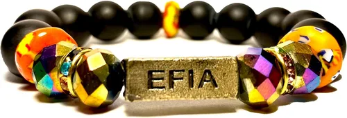 Vista 32 de Pulseras africanas tradicionales con nombre nacido en el día para mujeres de Ghana, materiales naturales, ajuste cómodo y holgado