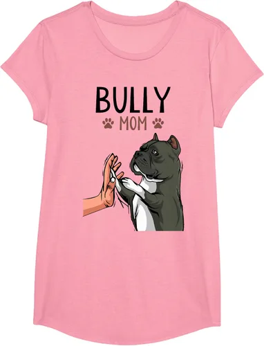Vista 76 de American Bully Mom Cute Dog Mama Camiseta divertida para mujer, Blanco, S