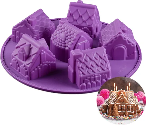 Vista 3 de FantasyDay Molde de silicona para pasteles de 8 pulgadas para postres, galletas, donas, pan, pan, pan, magdalenas, brownie, pan de maíz, pastel