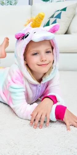 Vista 6 de Pijama unisex de unicornio para niños, disfraz de Halloween