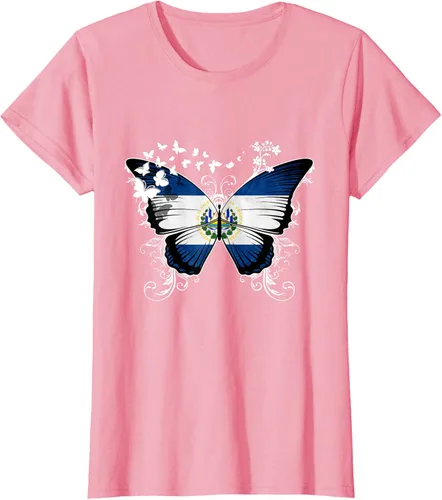 Vista 16 de Camiseta Salvadoreña Bandera El Salvador, Negro