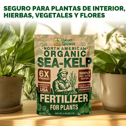 Vista 3 de Fertilizante orgánico de algas marinas para plantas, 2oz hace 50 galones