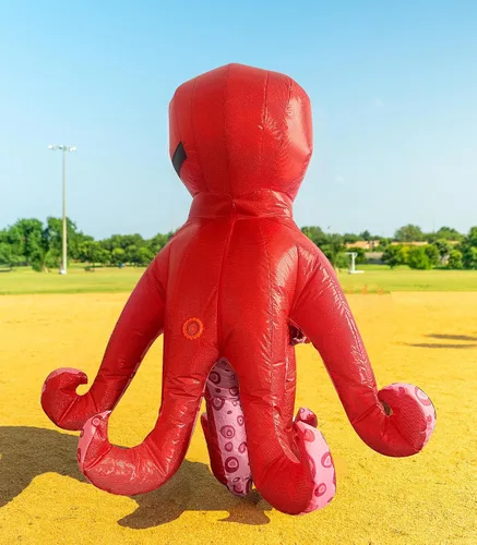 Vista 3 de COS"R"US Disfraz inflable de unicornio para adulto, disfraz inflable para adultos, disfraces de Halloween para hombres y mujeres, unicornio inflable