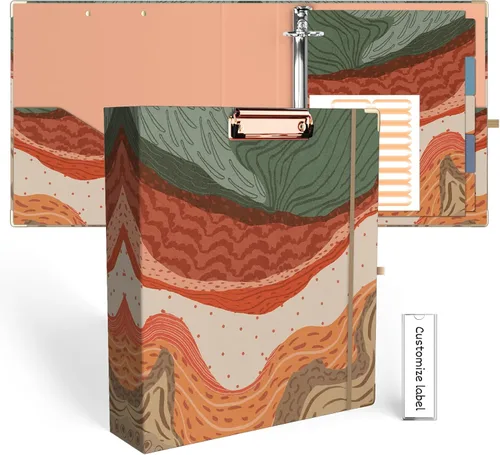 Vista 26 de EYROZILL Mini carpeta de 3 anillas, 5.5" x 8.5", de 1 pulgada con bolsillos, carpeta con portapapeles para estilo de cabello del cliente, estuche