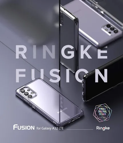Vista 9 de Ringke Fusion - Funda compatible con Samsung Galaxy A32 4G, parte trasera de policarbonato transparente, a prueba de golpes, suave, flexible, TPU