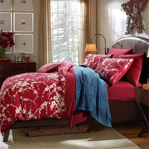 Vista 81 de ABREEZE Juego de funda de edredón tamaño individual con cierre de botón, 100% algodón egipcio, juego de ropa de cama floral de granja, color rosa, 3