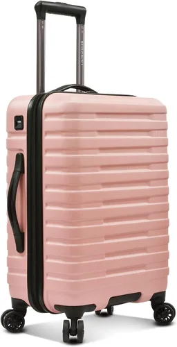 Vista 3 de U.S. Traveler Boren - Maleta de viaje de policarbonato resistente con 8 ruedas giratorias, asa de aluminio