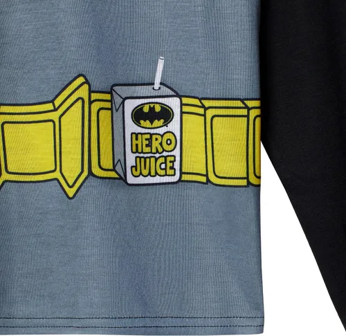 Vista 6 de BATMAN Pijamas para niños Conjuntos de ropa de dormir de 4 piezas para niños, pantalones de pijama y camisas de dormir para niños grandes y niños