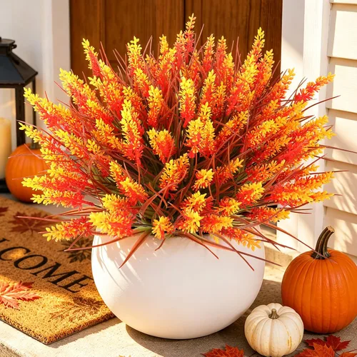 Vista 10 de AmyHomie 20 paquetes de flores artificiales para exteriores, resistentes a los rayos ultravioleta, no se decoloran, plantas de plástico, decoración