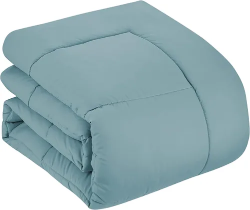 Vista 104 de Sweet Home Collection Juego de edredón de 7 piezas de color sólido para todas las estaciones, manta alternativa de plumón suave y lujosas sábanas