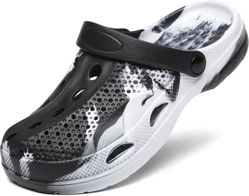 Vista 10 de SOSOWHLTE - Zueco con soporte de arco para hombre y mujer, zapatos de jardín unisex cómodos sin cordones, pantuflas informales para exteriores
