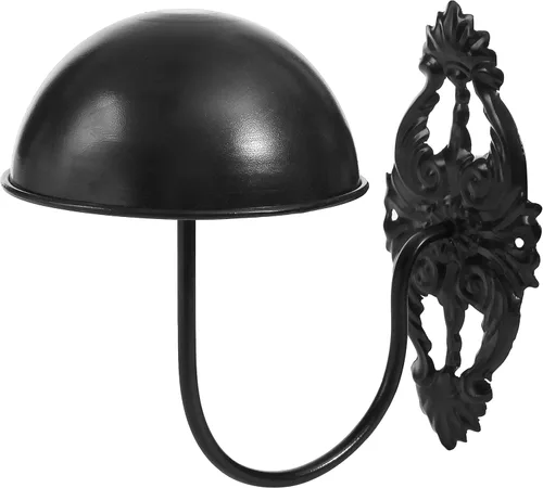 Vista 3 de MyGift 2 soportes para sombreros, soporte para sombreros de vaquero, montado en la pared, organizador de gorra de béisbol, colgador de casco de Negro