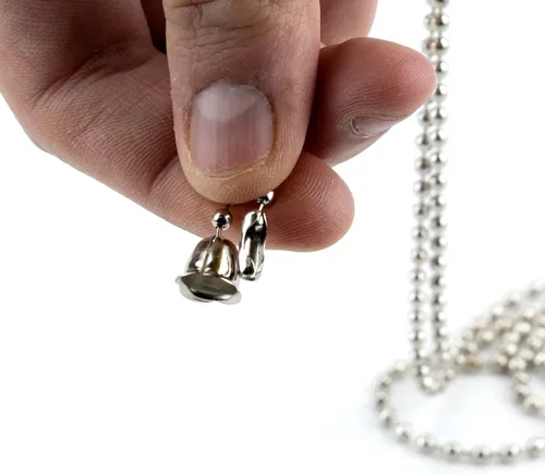 Vista 4 de Paquete de 5 extensores de cadena de tracción de 40 pulgadas, cadena de bolas extra larga con conector de 0.118 in de diámetro, extensión de cadena