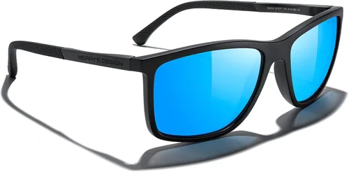 Vista 6 de MERRY'S Gafas de sol polarizadas rectángulo unisex para pesca que conduce el templo de aluminio S8658 del golf