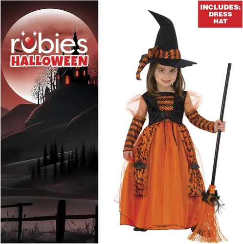 Vista 2 de Rubie's Disfraz de bruja infantil, brillante, talla S