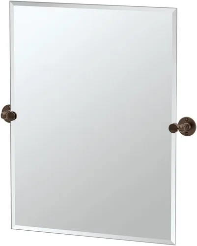 Vista 11 de Gatco 4419SM Cafe - Espejo rectangular de pared pequeño, 24 pulgadas de alto x 23.5 pulgadas de ancho, cromado
