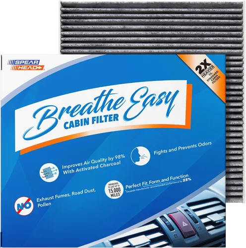 Vista 51 de Spearhead Odor Defense Breathe Easy - Filtro de cabina para AC y calentador Compatible con Chrysler 200 2015-17, Cherokee 2014-18 como OEM Hasta