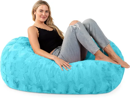Vista 9 de Jaxx Lounger Jr. Puff Azul