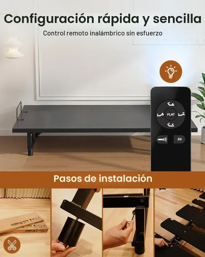 Vista 6 de Mixcous Base de cama ajustable King con control remoto inalámbrico