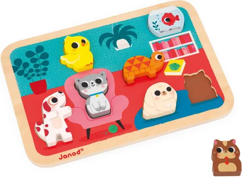 Vista 7 de Janod - Rompecabezas de madera gruesa - Dinosaurio - 7 piezas