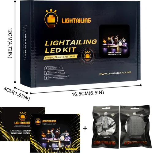 Vista 6 de LIGHTAILING Luz para Lego 21334 Jazz Quartet - Kit de iluminación LED compatible con el modelo de bloques de construcción Lego - No incluye el juego