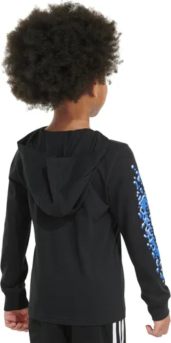Vista 5 de adidas Camiseta de manga larga con capucha de algodón con logotipo Bos para niño
