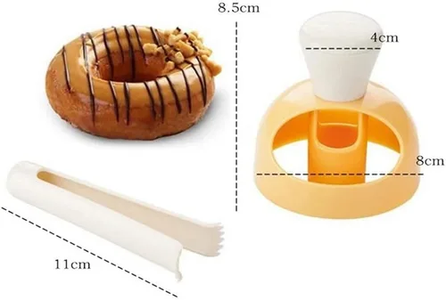 Vista 2 de Cortadores de donas de plástico con alicates de inmersión, molde de dona, herramienta para hornear donas de bricolaje, molde de donas antiadherente