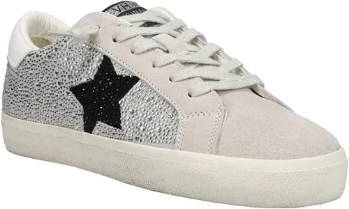 Vista 2 de VINTAGE HAVANA Mujeres Demi Glitter Slip On Zapatillas Casual Zapatos Casual - Oro, Blanco apagado