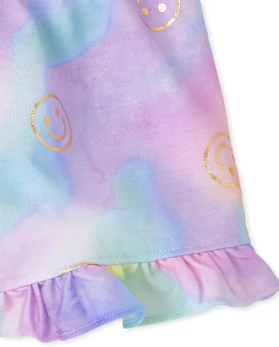 Vista 4 de The Children's Place Conjunto de pijama de 2 piezas sin mangas y pantalones cortos para niñas