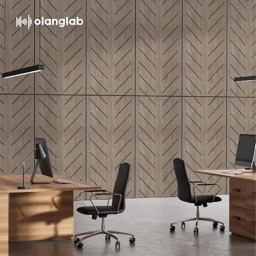 Vista 7 de Olanglab Paneles de pared acústicos de chapa de madera, paquete de 6, paneles de pared absorbentes de sonido de 23.6 x 47.2 pulgadas para decoración