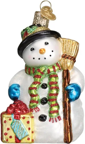 Vista 10 de Old World Christmas - Adorno de muñeco de nieve con bastón de caramelo hecho a mano, adorno de vidrio soplado para el árbol de Navidad, colección